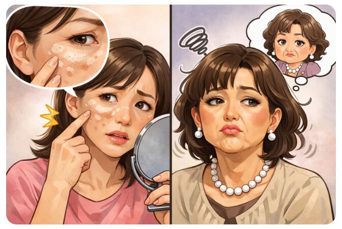 肝斑・シミを隠そうとしたら厚塗りに！