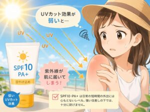 uvカットが低い